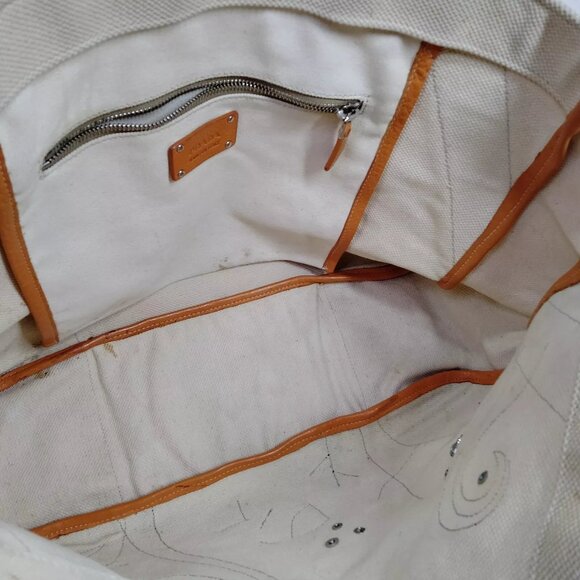 Prada Canvas Appliqué Tote Bag - Picture 7 of 9